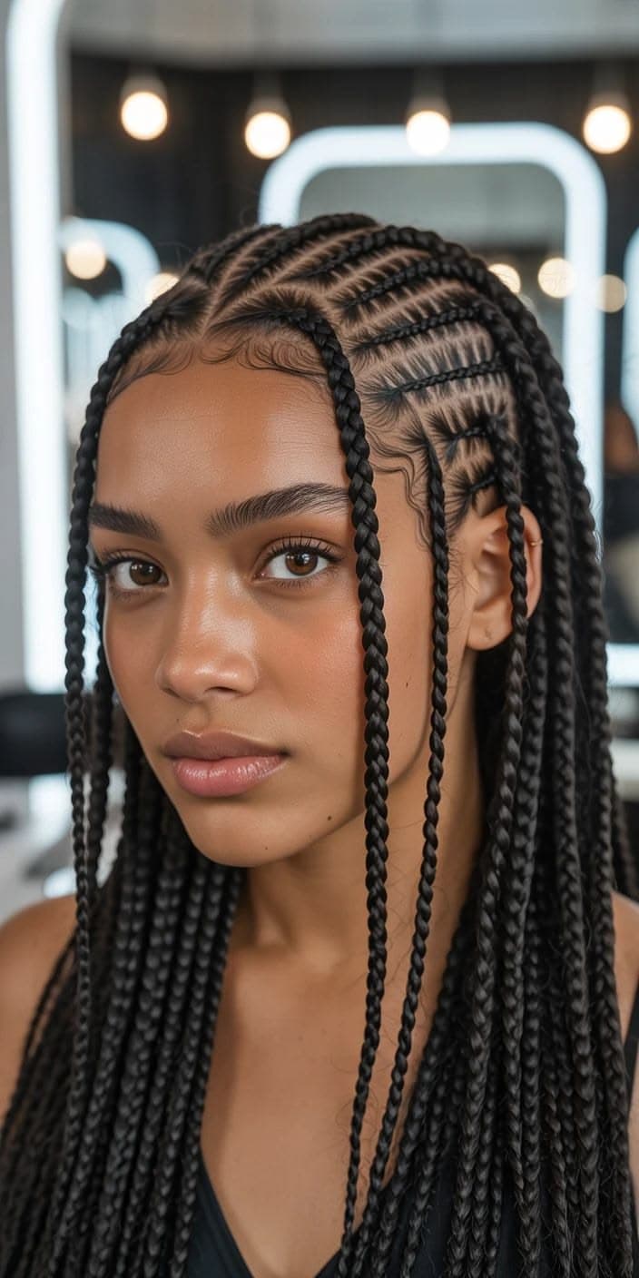 Coiffure afro élégante